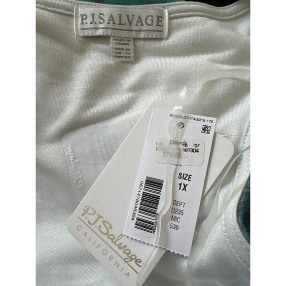 PJ Salvage NWT $78 Loungewear Dress, Blue Palm Trees Women's Size 1X - Picture 8 of 10